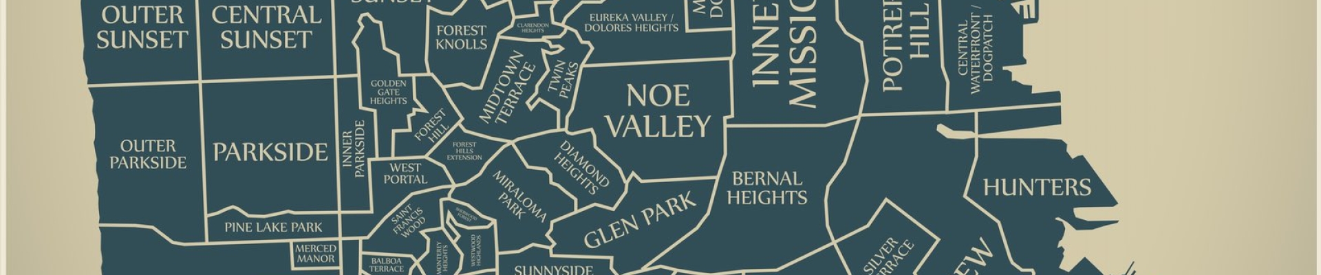 Map of SF Neighborhoods with Names